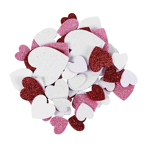 Gatuida 300 Stück Glitzernde Herz Deko DIY Zubehör Bunte Bastel Accessoires Für Party Hochzeit Valentinstag Tischdekorationen von Gatuida