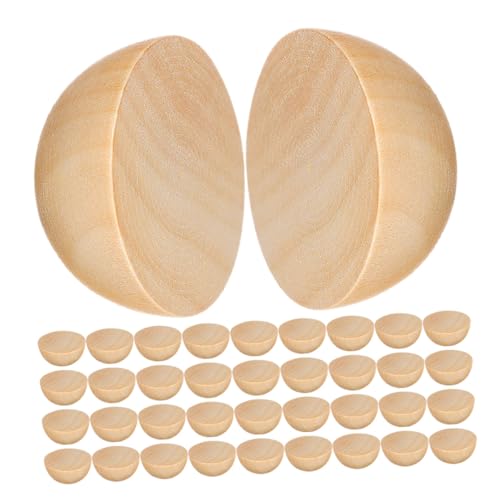Gatuida 300 Stück Halbkreis Holzperlen Unbehandelte Holzhalbkugeln Unfertige DIY Bastelperlen Für Kreative Projekte Erwachsene Dekoration Gatuida 300 Stück Halbkreis Holzperlen Unbehandelte Holzhalbkugeln Unfertige DIY Bastelperlen Für Kreative Projekte Erwachsene Dekoration von Gatuida