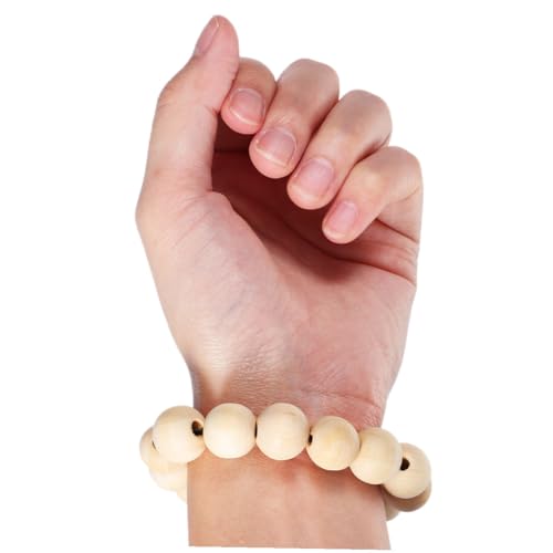 Gatuida 300 Stück Naturholzperlen mit Großem Loch Unbehandelte Runde Holzperlen zum Auffädeln für Schmuck Makramee Diy-bastelprojekte und Farmhouse Dekoration von Gatuida