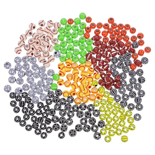 Gatuida 300 Stück Sportperlen zur Herstellung von Armbändern: DIY-Sportanhänger aus Acryl für Schmuck und Bastelarbeiten – lose Perlen im Baseball-, Tennis- und Fußballstil Gatuida 300 Stück Sportperlen zur Herstellung von Armbändern: DIY-Sportanhänger aus Acryl für Schmuck und Bastelarbeiten – lose Perlen im Baseball-, Tennis- und Fußballstil von Gatuida