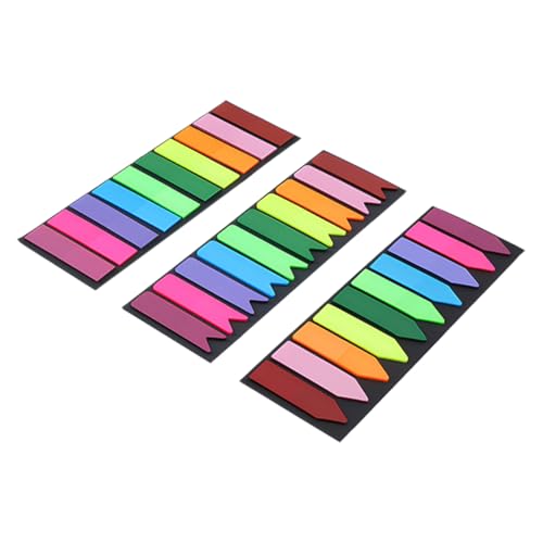 Gatuida 300Stücke Bunte Selbstklebende Buchmarker Wasserabweisende Seitenmarker für Schule und Büro für Notizen Etiketten und Klassifizierung Designs von Gatuida