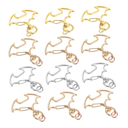 Gatuida 30Stücke Fledermaus Schlüsselanhänger Clips und Ringe Metallverschluss für DIY Schlüsselanhänger Schlüsselanhängerhaken und Bastelzubehör für Schmuckherstellung von Gatuida