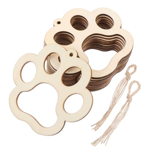 Gatuida 30Stücke Holzanhänger mit Ropes Natürliche Holzscheiben zur Dekoration für DIY Bastelprojekte und Festliche Anlässe von Gatuida