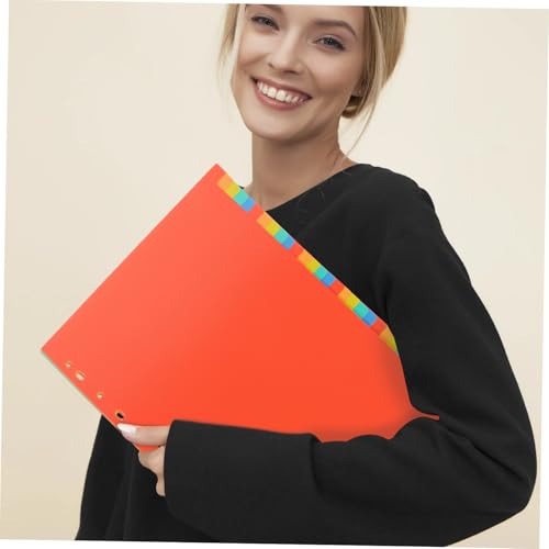 Gatuida 31 Blatt Teiliges Register Trennblätter aus Kunststoff Wiederbeschreibbare Bunte Indexseiten für Ordner Lochrand Kompatibel mit Ringordnern für Büro und Schule von Gatuida