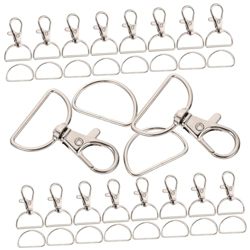 Gatuida 35 Sätze Teiliges Edelstahl D ring Karabiner Robuste Federhaken für Schlüsselanhänger Vielseitige DIY Schlüsselringe Clips Langlebige Metallverschluss Zubehör für Bastelprojekte von Gatuida