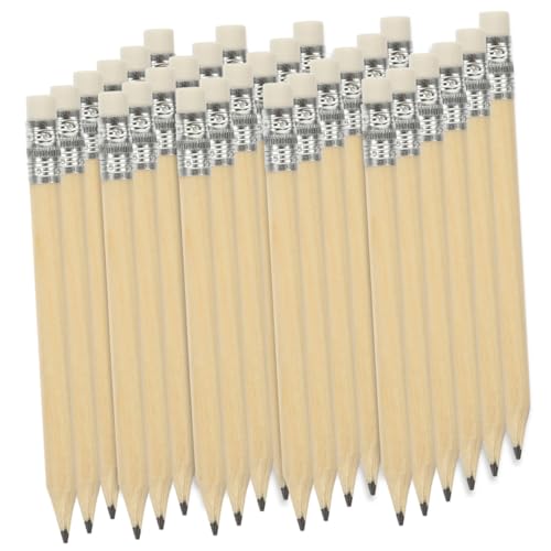 Gatuida 35 Stück Teiliges Mini Holzbleistifte mit Radiergummi Kurze Golfbleistifte für Spitzbar für Zeichnungen Schreiben und Kunstprojekte von Gatuida