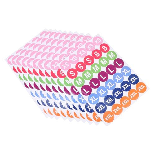 Gatuida 350 Stück Kleidung Aufkleber Runde Selbstklebende Etiketten für T Shirts und Kleidung Farben Xs bis Xxxl zur Organisation und Sichtbarkeit Geschäften Gatuida 350 Stück Kleidung Aufkleber Runde Selbstklebende Etiketten für T Shirts und Kleidung Farben Xs bis Xxxl zur Organisation und Sichtbarkeit Geschäften von Gatuida
