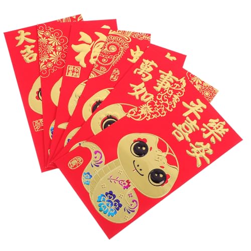 Gatuida 36 Stück Teiliges Chinesische Neujahrsumschläge für Schlangenjahr Traditionelle Rote Geldbeutel aus Festem Papier Farbenfrohe Frühlingsfest-taschen für Geldgeschenke und Gatuida 36 Stück Teiliges Chinesische Neujahrsumschläge für Schlangenjahr Traditionelle Rote Geldbeutel aus Festem Papier Farbenfrohe Frühlingsfest-taschen für Geldgeschenke und von Gatuida