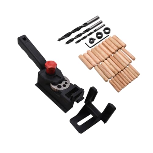 Gatuida 38 Stück Teiliges Holzbohrer DIY Holzverbindungswerkzeug Präzise Bohrlochführung Verschleißfester Stahl Geeignet für Schräge und Gerade Bohrungen bei Möbelplatten Schneller und von Gatuida