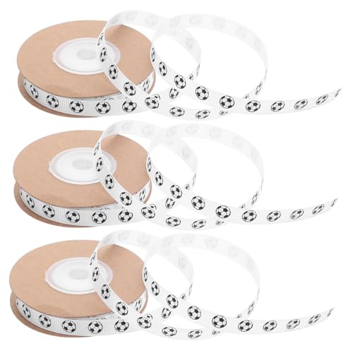 Gatuida 3Roll Fußball Geschenkband Yards Weiß Fußballmuster Geschenkverpackung Band für Party Hochzeit Dekoration DIY Basteln Jungen Fußballfans Gatuida 3Roll Fußball Geschenkband Yards Weiß Fußballmuster Geschenkverpackung Band für Party Hochzeit Dekoration DIY Basteln Jungen Fußballfans von Gatuida