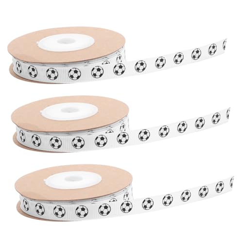 Gatuida 3Roll Fußball Geschenkband Yards Weißes Grosgrain Band Sportliche Dekoration für Party Verpackung Basteln Jungen Fußballfans Gatuida 3Roll Fußball Geschenkband Yards Weißes Grosgrain Band Sportliche Dekoration für Party Verpackung Basteln Jungen Fußballfans von Gatuida
