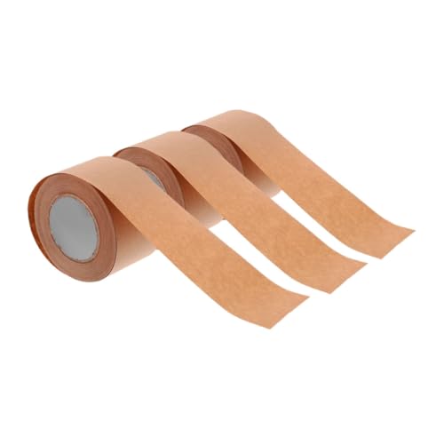 Gatuida 3Rollen Kraftpapier Klebeband Stark und Vielseitig Einsetzbar Gummiertes Paketband für Sicheres Verpacken Abdichten Bildern von Gatuida