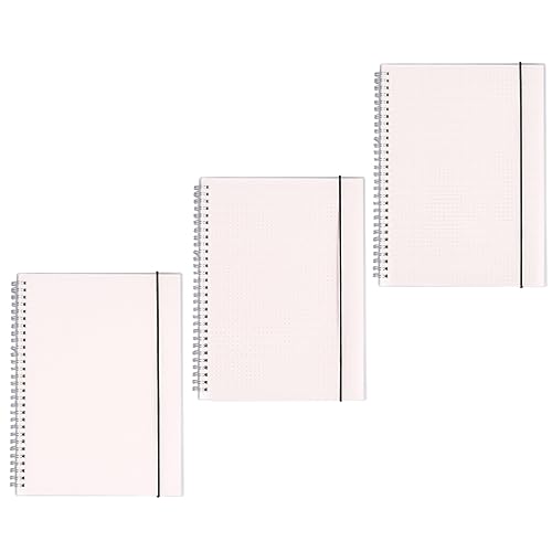 Gatuida 3Stücke Spiral Notizbuch Leeres Punkt Gitter Tragbares Notizbuch für Schüler Reisetagebuch Schreibblock für Kreative Notizen und Erinnerungen von Gatuida