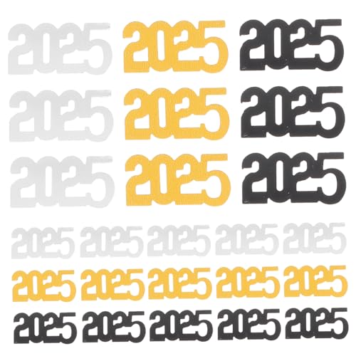Gatuida 3er Pack Neujahrs Konfetti in Gold Schwarz Silber Festliches Tischkonfetti mit Happy Year Glänzend und Vielseitig für Partydeko Abschlussfeier und Basketball Event Geeignet Gatuida 3er Pack Neujahrs Konfetti in Gold Schwarz Silber Festliches Tischkonfetti mit Happy Year Glänzend und Vielseitig für Partydeko Abschlussfeier und Basketball Event Geeignet von Gatuida