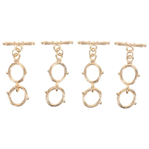 Gatuida 4 Ring-Knebelverschlüsse: T-Steg-Schnallenverschluss, Endverschlüsse, Verlängerungskonverter für die Herstellung von DIY-Armbändern und Halsketten Gatuida 4 Ring-Knebelverschlüsse: T-Steg-Schnallenverschluss, Endverschlüsse, Verlängerungskonverter für die Herstellung von DIY-Armbändern und Halsketten von Gatuida