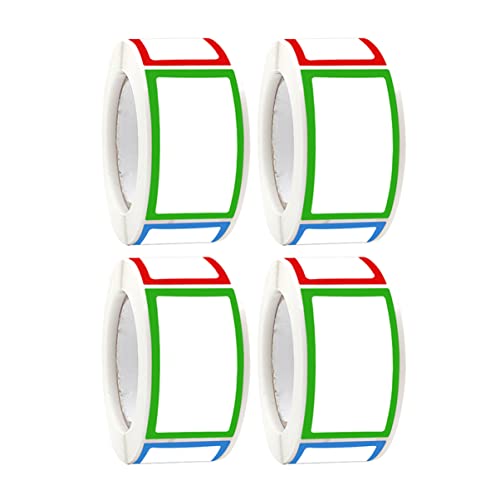 Gatuida 4 Rollen Bunte Selbstklebende Etiketten für Gewürze und Vorräte Handbeschreibbare Aufkleber für Küche Büro und Zuhause zur Einfachen Kennzeichnung und Organisation von Gatuida