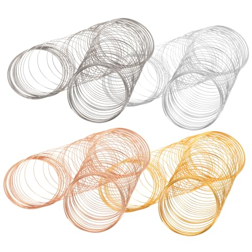 Gatuida 4 Rollen Edelstahl Schmuckdraht DIY Schmuckbasteldraht Biegsamer Metalldraht für Armband Ring Halskette Bastelprojekte Handgefertigte Schmuckzubehör von Gatuida