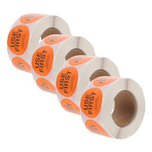 Gatuida 4 Rollen Inventarkontroll-tags Einfach Essen Für Klebrig Auflösbare Lebensmitteletiketten Nummeriert Verwenden Sie Zuerst Aufkleber Food Service Erste Orange Kupferplattenaufkleber Gatuida 4 Rollen Inventarkontroll-tags Einfach Essen Für Klebrig Auflösbare Lebensmitteletiketten Nummeriert Verwenden Sie Zuerst Aufkleber Food Service Erste Orange Kupferplattenaufkleber von Gatuida