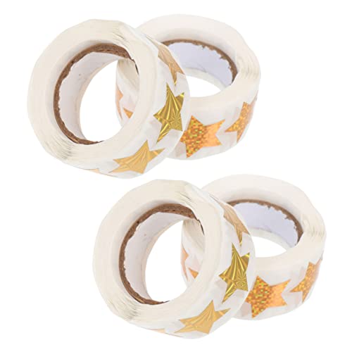 Gatuida 4 Rollen Sternaufkleber Selbstklebende Dekorative Etiketten mit Sternform für DIY Einladungen und für Partys und Verpackungen von Gatuida