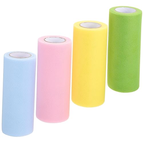 Gatuida 4 Rollen Tüllband Rollen für DIY Dekoration Pastellfarben Hellblau Rosa Hellgrün Gelb für Hochzeiten Partys und Geschenkpäckchen Langlebig und Einfach zu Schneiden Gatuida 4 Rollen Tüllband Rollen für DIY Dekoration Pastellfarben Hellblau Rosa Hellgrün Gelb für Hochzeiten Partys und Geschenkpäckchen Langlebig und Einfach zu Schneiden von Gatuida