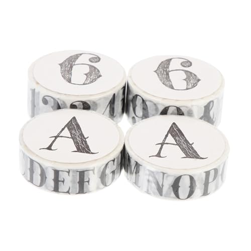 Gatuida 4 Rollen Vintage Washi Tape mit Buchstaben und Zahlen Dekoratives Scrapbook Klebeband Vielseitiges DIY Planer Masking Tape für Basteln Geschenkverpackung und Journaling Breit Gatuida 4 Rollen Vintage Washi Tape mit Buchstaben und Zahlen Dekoratives Scrapbook Klebeband Vielseitiges DIY Planer Masking Tape für Basteln Geschenkverpackung und Journaling Breit von Gatuida