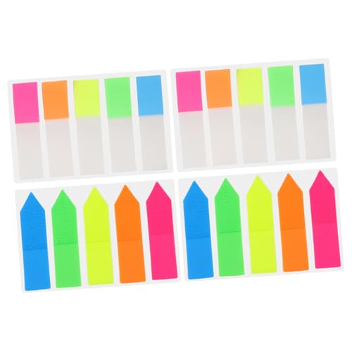 Gatuida 4 Sätze Farbige Haftmarker Tabs von Durchsichtigen Seitenmarkern für Schule Büro und Studium Selbstklebende Annotationen mit und Halbton Designs von Gatuida