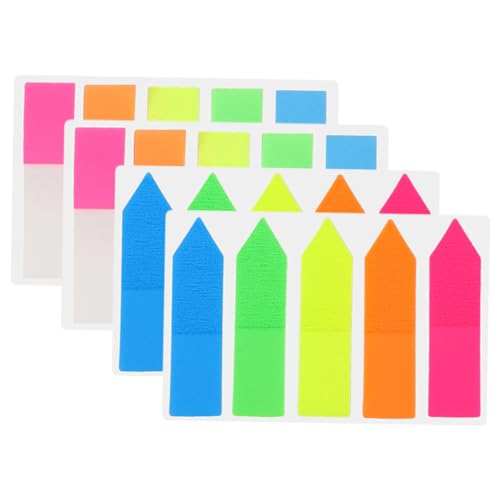 Gatuida 4 Sätze Selbstklebende Seitenmarker Bunte Index Tabs für Bücher Notizen und Lernmaterialien Lesezeichen und Markierungswerkzeug Transparent und Halbdurchsichtig für Schule und von Gatuida