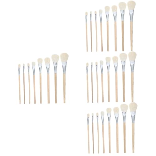 Gatuida 4 Sätze Teiliges Keramik Pinsel Für Aquarell Und Töpfermalerei Vielseitige Malwerkzeuge Wolle Für Details Und Kreative Projekte 8 Stück * 4 von Gatuida