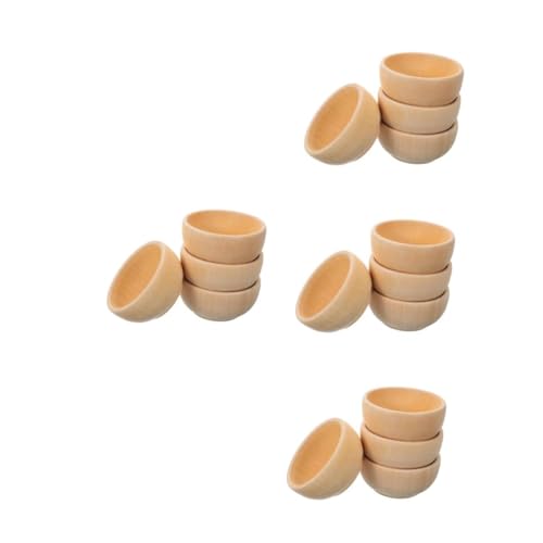 Gatuida 4 Sätze Teiliges Set Unvollendeten Holzschalen Für Diy Projekte Natürliche Holzspielzeuge Für Kreative Bastelornamente Für Dekoration Und Kunstprojekte 4 Stück * 4 von Gatuida