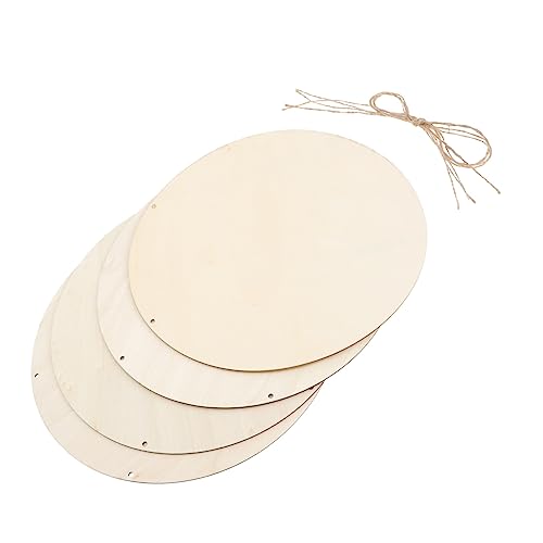 Gatuida 4 Satz Rundes Holzschild Unbehandelte Holzscheiben zum Basteln für DIY Malerei und Kreative Projekte für Erwachsene von Gatuida