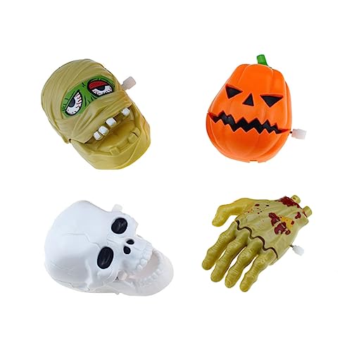 Gatuida 4 Stück Halloween Aufziehspielzeug Gruselige Wind Up Spielzeuge für Mitgebsel für Halloween Partys und Goody Bags von Gatuida