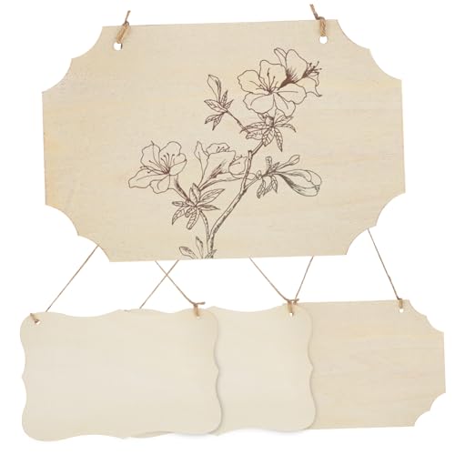 Gatuida 4 Stück Holz Hängeschilder Türschilder Vorderwanddekorationen Gartendekoration Schild Veranda Unlackiert Blanko Plakettenförmig Hartholz Dekorative Malerei Zum Gatuida 4 Stück Holz Hängeschilder Türschilder Vorderwanddekorationen Gartendekoration Schild Veranda Unlackiert Blanko Plakettenförmig Hartholz Dekorative Malerei Zum von Gatuida