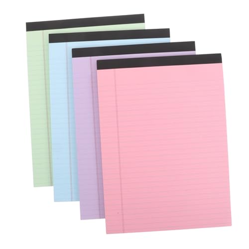 Gatuida 4 Stück Liniert Mikroperforierte Schreibblätter Praktische Notizhefte für Büro Schule und Zuhause Farben Blau Grün von Gatuida