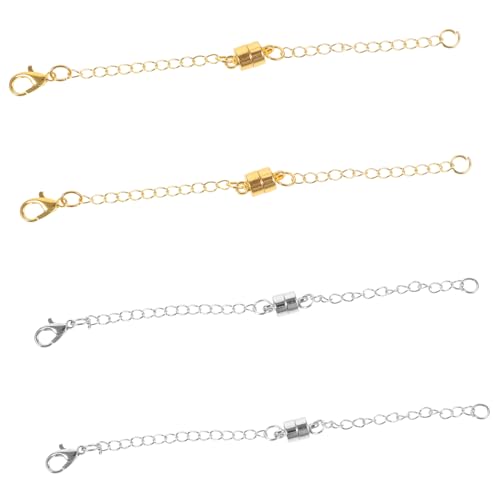 Gatuida 4 Stück Magnetverschluss Kettenverlängerung für DIY Schmuck und Langlebig für Armbänder und Mehr Praktisch und Funktional von Gatuida