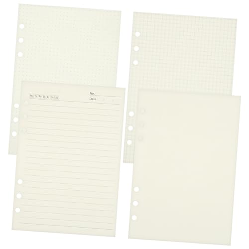 Gatuida 4 Stück Papier Nachfüllblätter Einlegeblätter für Planer Ringbuch Dickes Tintenfestes Papier Vielseitig Einsetzbar für Studium Büro Alltag von Gatuida