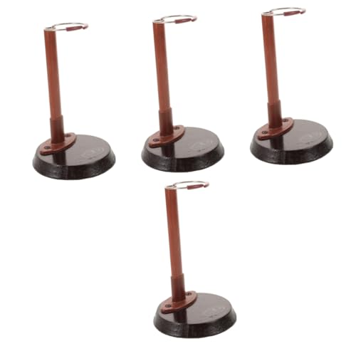 Gatuida 4 Stück Puppenständer Film Puppen für Mädchen Babypuppe aufdecken Stand puppenzubehör Figurenständer Puppenanzeige Ständer für Puppen Display-Ständer Plastik Brown von Gatuida
