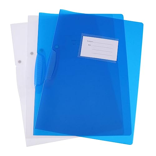Gatuida 4 Stück Rotationsordner Teiliges Transparentes Ordnersystem für Berichte und Präsentationen Leicht und Geruchlos für Büro und Konferenzen Blau und Transparent von Gatuida