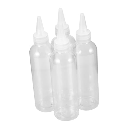 Gatuida 4 Stück Squeeze Flasche für Farben Transparente Kunststoffflasche mit Präzisionsspitze für Diy Nachfüllflasche für Flüssigkeiten Leicht zu Bedienen von Gatuida
