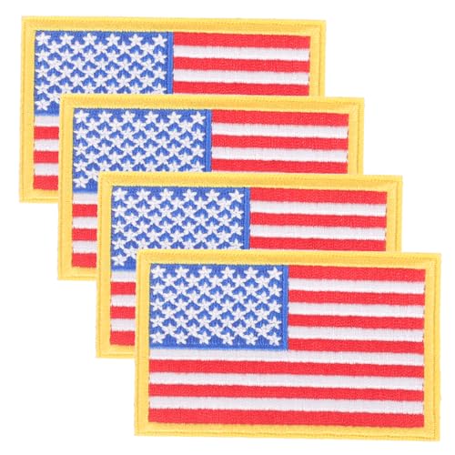 Gatuida 4 Stück Teiliges Bestickter Amerikanischer Flaggen Aufnäher zum Aufbügeln und Annähen Kreative Textil Patches für Kleidung Rucksäcke und DIY Dekorationen Gatuida 4 Stück Teiliges Bestickter Amerikanischer Flaggen Aufnäher zum Aufbügeln und Annähen Kreative Textil Patches für Kleidung Rucksäcke und DIY Dekorationen von Gatuida