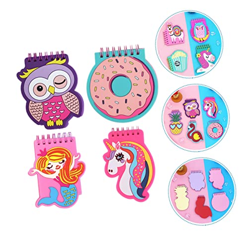 Gatuida 4 Stück Teiliges Cartoon Notizbuch mit PVC Soft touch Spiralbindung Lose Glattes Schreibpapier Praktisches Notizblock für Büro Schule Studenten Leicht Transportierbar Gatuida 4 Stück Teiliges Cartoon Notizbuch mit PVC Soft touch Spiralbindung Lose Glattes Schreibpapier Praktisches Notizblock für Büro Schule Studenten Leicht Transportierbar von Gatuida