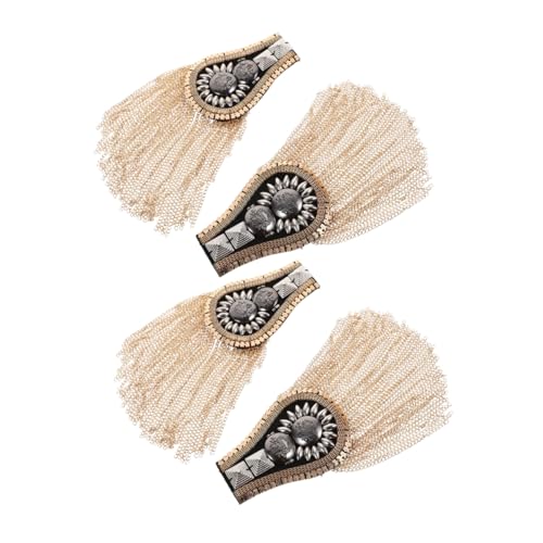 Gatuida 4 Stück Teiliges Goldene Punk Schulterklappen mit Quasten und Nieten Langlebige Retro Epauletten zum Einfachen Anbringen Stylische Schulterverzierung für Kostüme und Performance Gatuida 4 Stück Teiliges Goldene Punk Schulterklappen mit Quasten und Nieten Langlebige Retro Epauletten zum Einfachen Anbringen Stylische Schulterverzierung für Kostüme und Performance von Gatuida