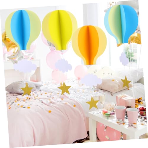 Gatuida 4 Stück Teiliges Heißluftballon Girlanden aus Papier Bunte Hängende Party Deko für Zimmer Fenster Decke Romantische Atmosphäre Hochwertige Verarbeitung Auffälliges Design Gatuida 4 Stück Teiliges Heißluftballon Girlanden aus Papier Bunte Hängende Party Deko für Zimmer Fenster Decke Romantische Atmosphäre Hochwertige Verarbeitung Auffälliges Design von Gatuida