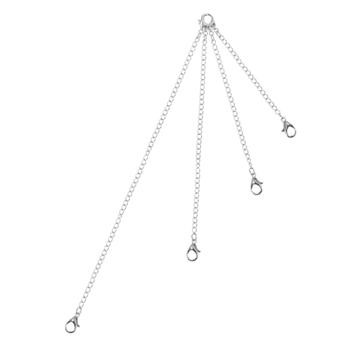 Gatuida 4 Stück Teiliges Kettenverlängerungs aus Robustem Metall mit Doppel Karabiner Hochglänzend für DIY Schmuckherstellung Armband und Halskettenverlängerung Langlebig und Einfach zu Gatuida 4 Stück Teiliges Kettenverlängerungs aus Robustem Metall mit Doppel Karabiner Hochglänzend für DIY Schmuckherstellung Armband und Halskettenverlängerung Langlebig und Einfach zu von Gatuida
