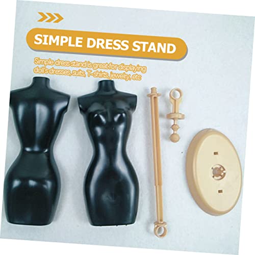 Gatuida 4 Stück Teiliges Mini Puppenständer Hohe Halblange Mannequin Modelle aus Stabilem Abs Dekorative Kleiderhalter für Puppenkleidung für Puppenzimmer und Mini Haus Zubehör von Gatuida