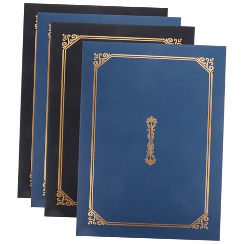Gatuida 4 Stück Teiliges Papier Urkundenmappe mit Goldprägung Faltbarer Zertifikatshalter für Auszeichnungen und Diplome Leichte Langlebige Papierhülle in Schwarz und Blau für Gatuida 4 Stück Teiliges Papier Urkundenmappe mit Goldprägung Faltbarer Zertifikatshalter für Auszeichnungen und Diplome Leichte Langlebige Papierhülle in Schwarz und Blau für von Gatuida