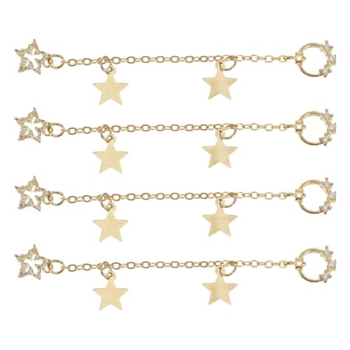 Gatuida 4 Stück Teiliges Set Nagelkunst Kettenanhänger für Maniküre DIY Schmuck Dekoration für Mädchen mit Eleganten Herz Zirkonia und Fransen Langlebig und Farbecht Gatuida 4 Stück Teiliges Set Nagelkunst Kettenanhänger für Maniküre DIY Schmuck Dekoration für Mädchen mit Eleganten Herz Zirkonia und Fransen Langlebig und Farbecht von Gatuida