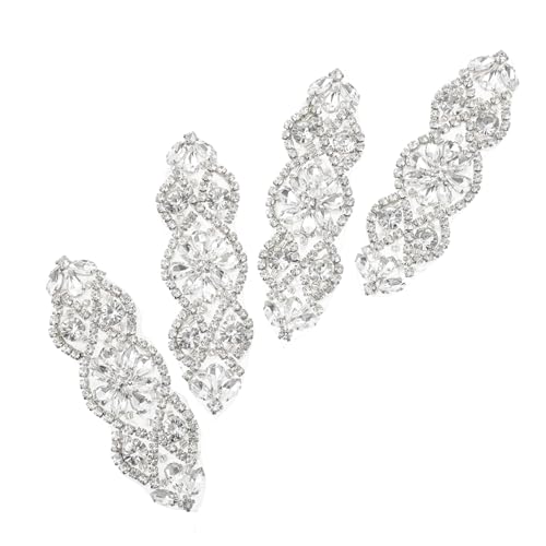 Gatuida 4 Stück Teiliges Sparkling Rhinestone Appliques für Brautkleid Gürtel Selbstklebende Strass Applikation Eleganter Schmuck für Hochzeitskleider DIY Kleidung Dekoration Silberfarben Gatuida 4 Stück Teiliges Sparkling Rhinestone Appliques für Brautkleid Gürtel Selbstklebende Strass Applikation Eleganter Schmuck für Hochzeitskleider DIY Kleidung Dekoration Silberfarben von Gatuida