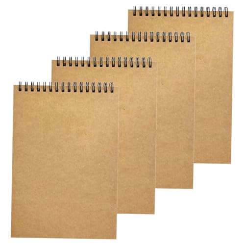 Gatuida 4 Stück Teiliges Spiralnotizbuch Liniert mit Robustem Kraftpapier Einband Glattes Praktisches Planer und Notizbuch für Studenten und Büro für Zeitplanung und Notizen Gatuida 4 Stück Teiliges Spiralnotizbuch Liniert mit Robustem Kraftpapier Einband Glattes Praktisches Planer und Notizbuch für Studenten und Büro für Zeitplanung und Notizen von Gatuida