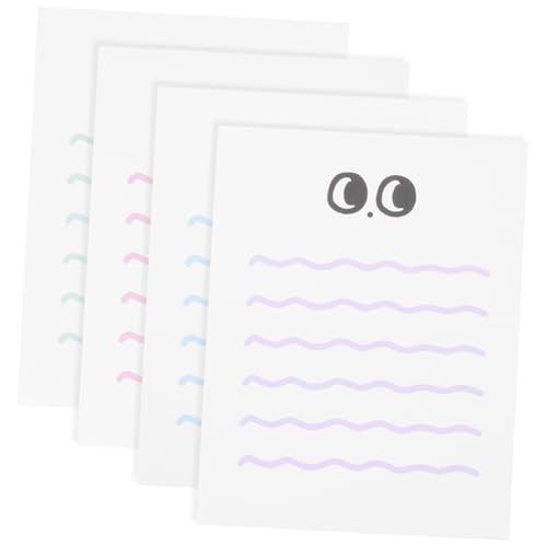Gatuida 4 Stück Tragbares Memo Pad Antihaft Notizblock für Schule und Büro Multifunktionales Notizpapier Blau und Grün Planen und Organisieren von Gatuida