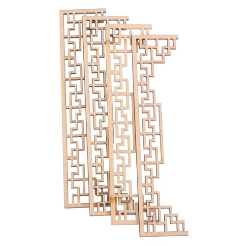 Gatuida 4 Stück Unbehandelte Holz Onlays Chinesische Architektur Holzapplikationen für DIY Sandtisch Zubehör Miniatur Dekorationen Handgefertigte Modellbau Verzierungen Gatuida 4 Stück Unbehandelte Holz Onlays Chinesische Architektur Holzapplikationen für DIY Sandtisch Zubehör Miniatur Dekorationen Handgefertigte Modellbau Verzierungen von Gatuida